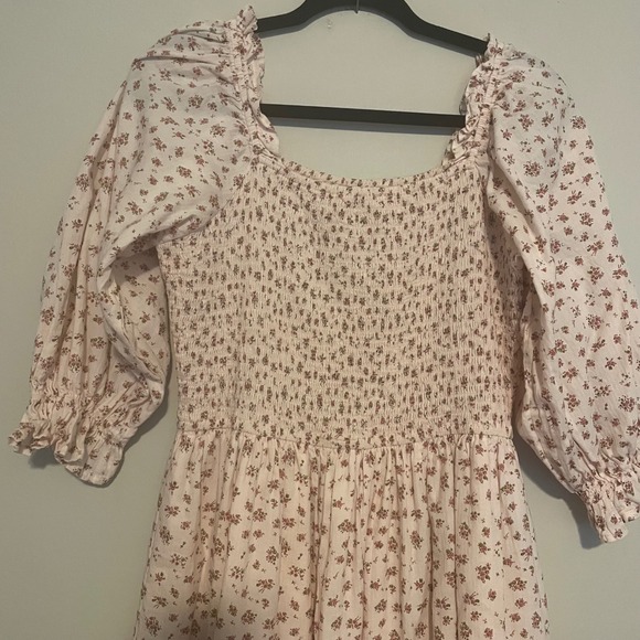 Ivy City Co Madeline short dress pink floral cotton cottagecore wedding feminine - Picture 4 of 7